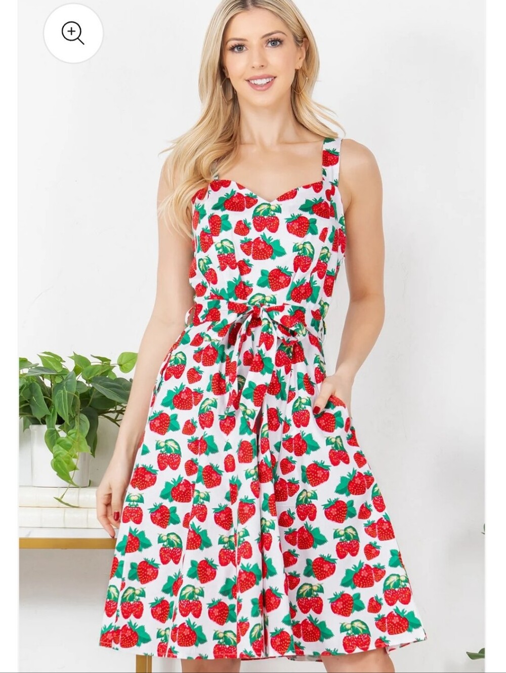 LA Soul You're A Doll Cotton Dress Strawberry Print
